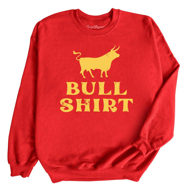 Bull Shirt Graphic Sweatshirt - Red