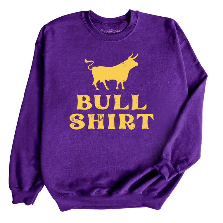 Bull Shirt Graphic Sweatshirt - Purple