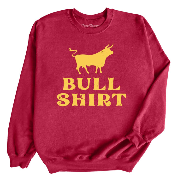 Bull Shirt Graphic Sweatshirt - Cardinal Red