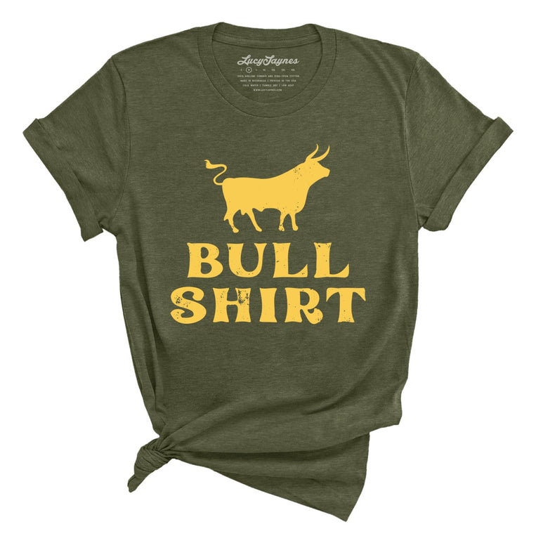 Bull Shirt Graphic Tee - Heather Military Green