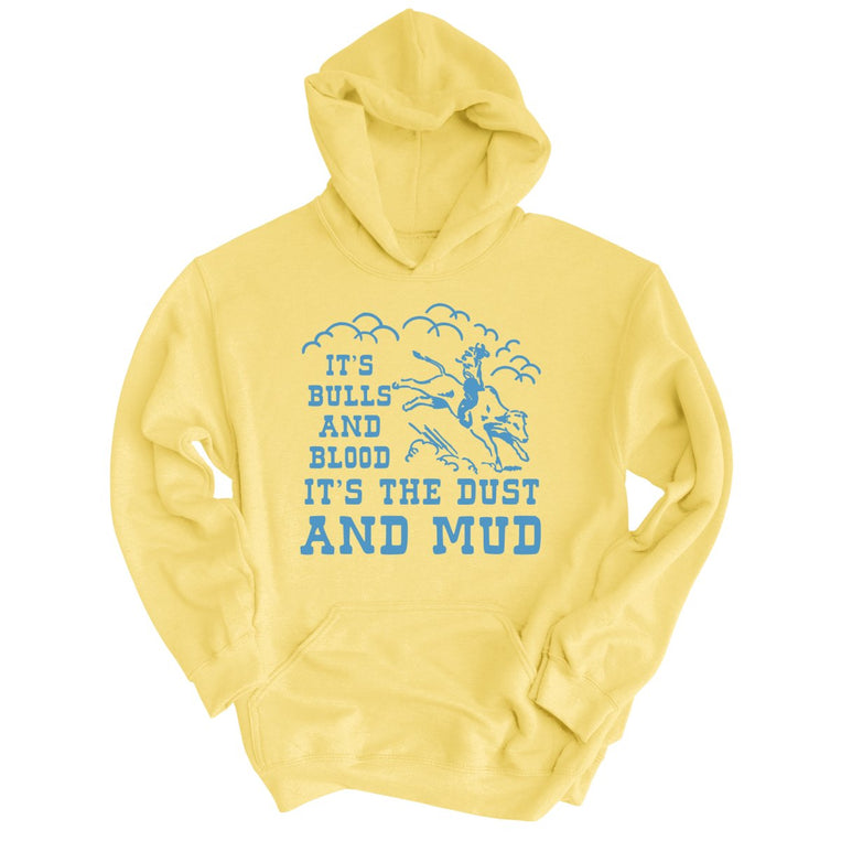 Bulls And Blood Graphic Hoodie - Light Yellow