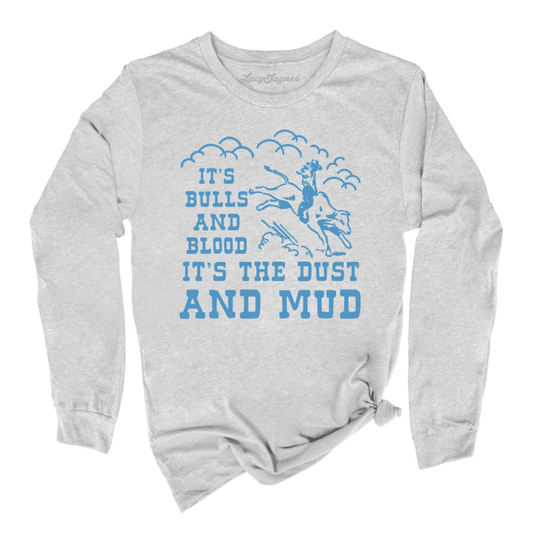 Bulls And Blood Graphic Long Sleeve Tee - Athletic Heather