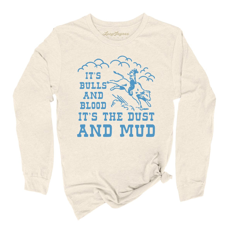 Bulls And Blood Graphic Long Sleeve Tee - Natural