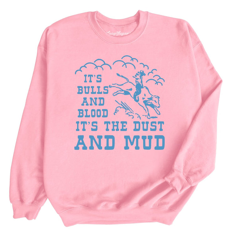 Bulls And Blood Graphic Sweatshirt - Light Pink
