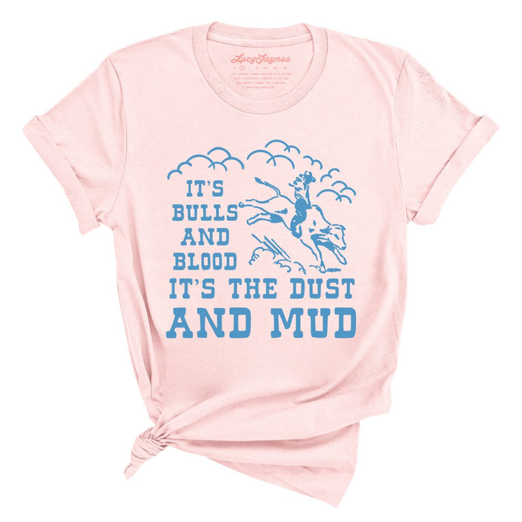 Bulls And Blood Graphic Tee - Soft Pink