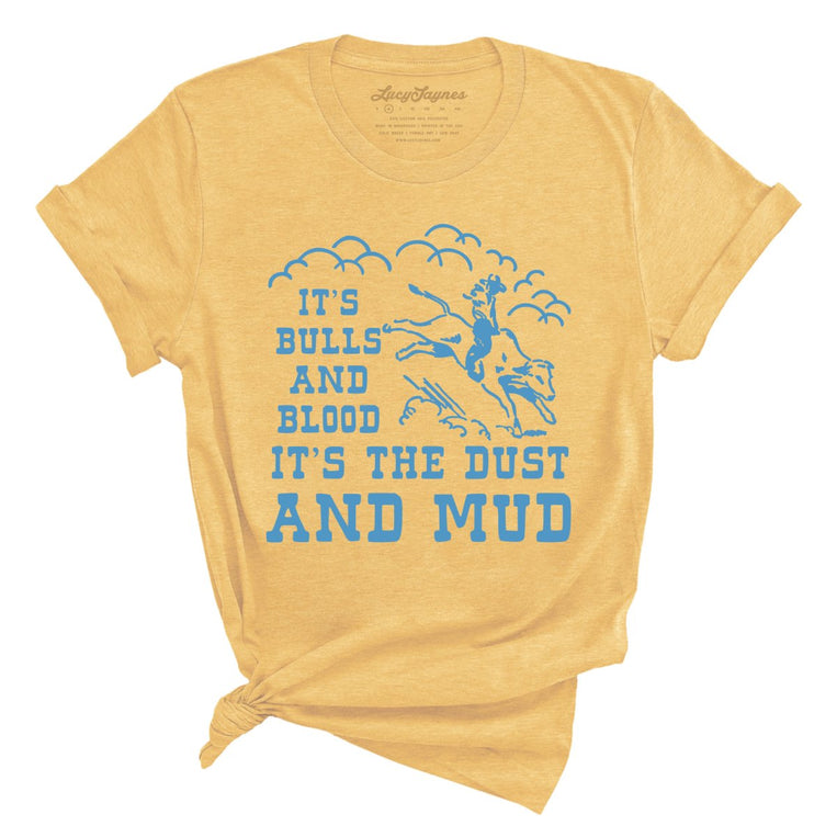 Bulls And Blood Graphic Tee - Heather Yellow Gold