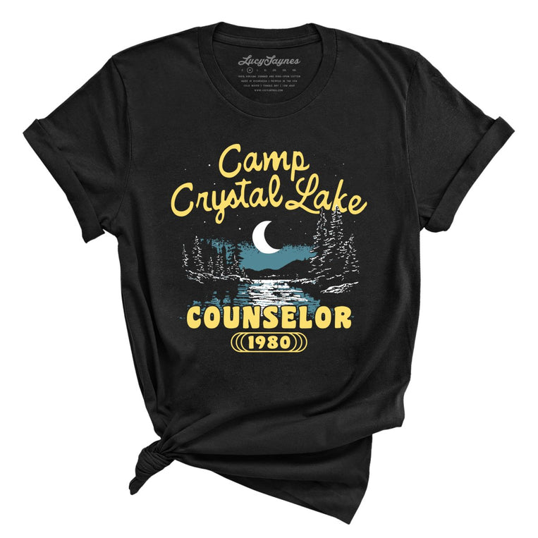 Camp Crystal Lake Counselor Graphic Tee - Black