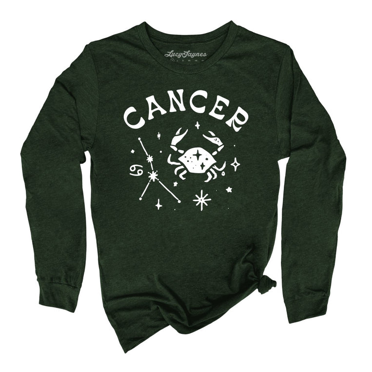 Cancer Graphic Long Sleeve Tee - Heather Forest