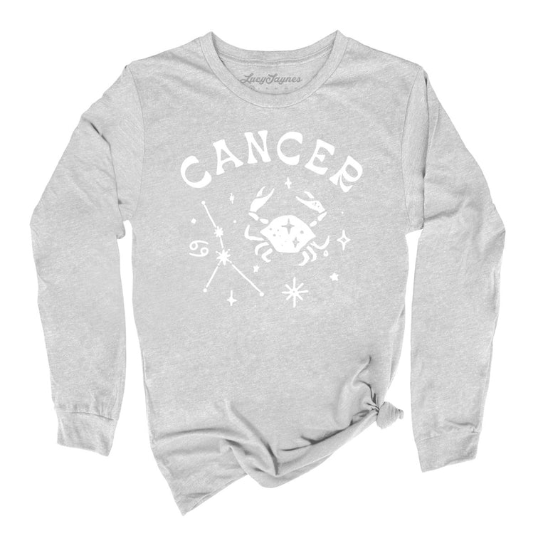 Cancer Graphic Long Sleeve Tee - Athletic Heather