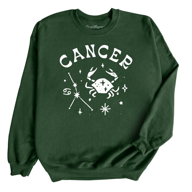 Cancer Graphic Sweatshirt - Forest Green