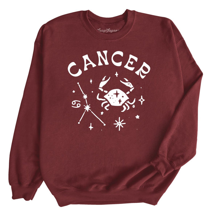 Cancer Graphic Sweatshirt - Maroon