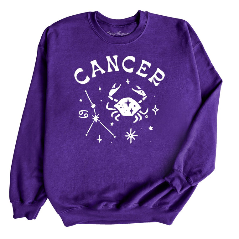 Cancer Graphic Sweatshirt - Purple