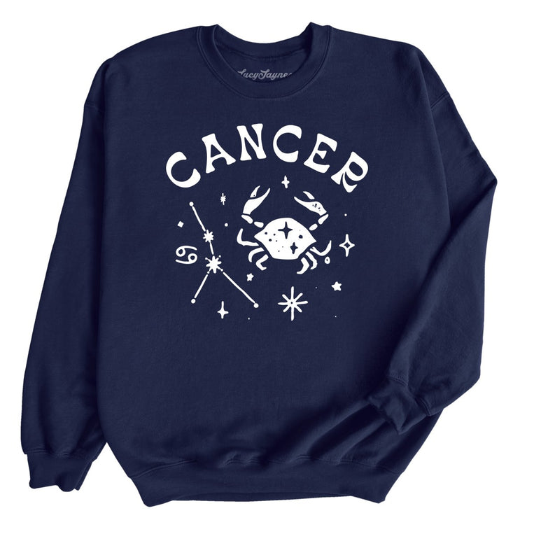Cancer Graphic Sweatshirt - Navy