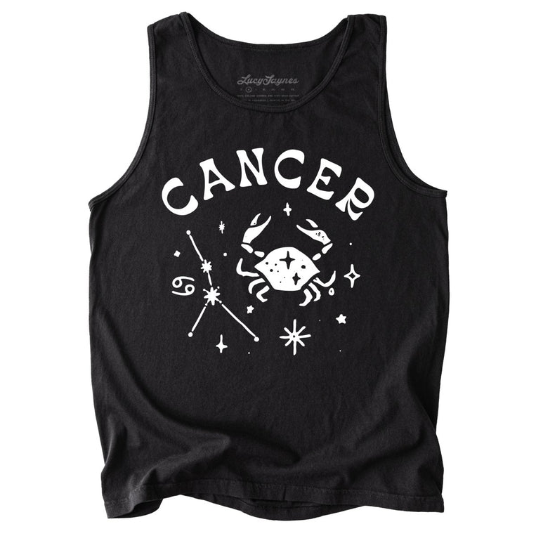 Cancer Comfort Colors Graphic Tank Top - Black