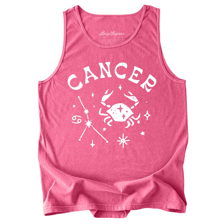 Cancer Comfort Colors Graphic Tank Top - Crunchberry