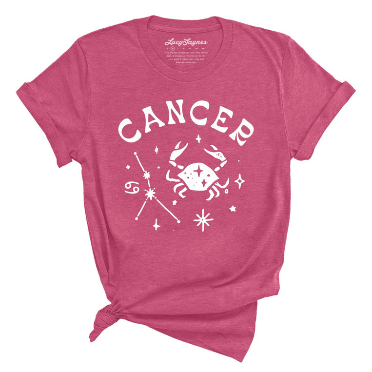 Cancer Graphic Tee - Heather Raspberry