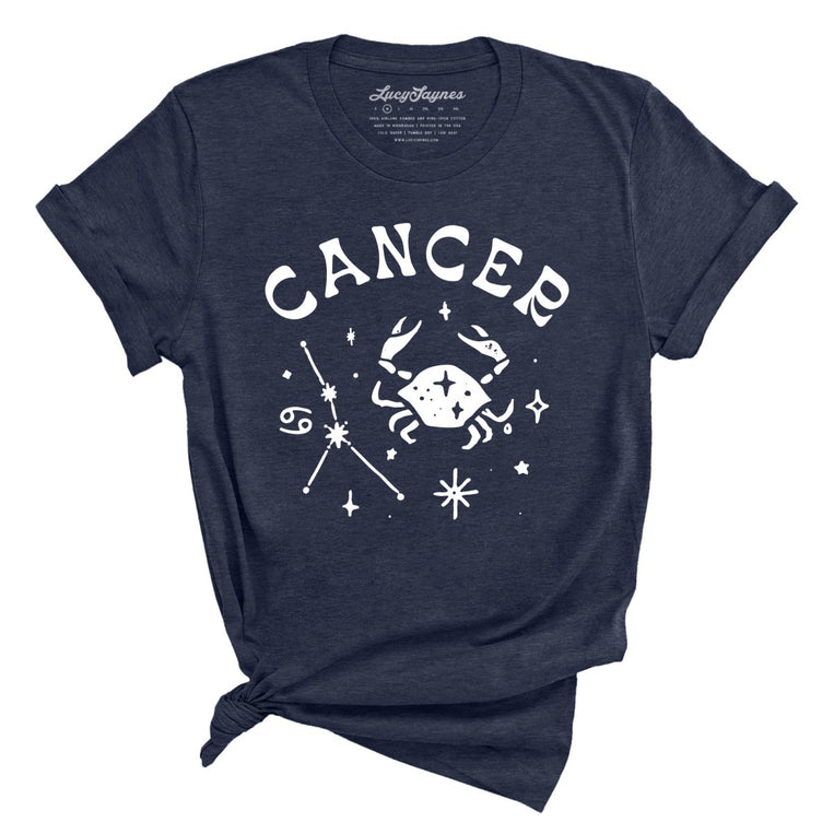 Cancer Graphic Tee - Heather Midnight Navy