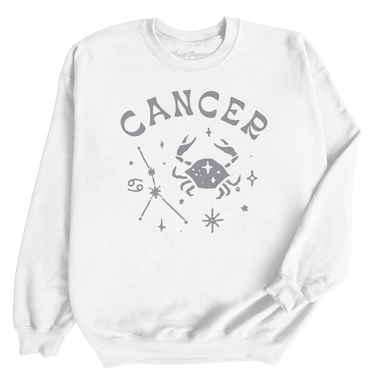 Cancer Graphic Sweatshirt - White