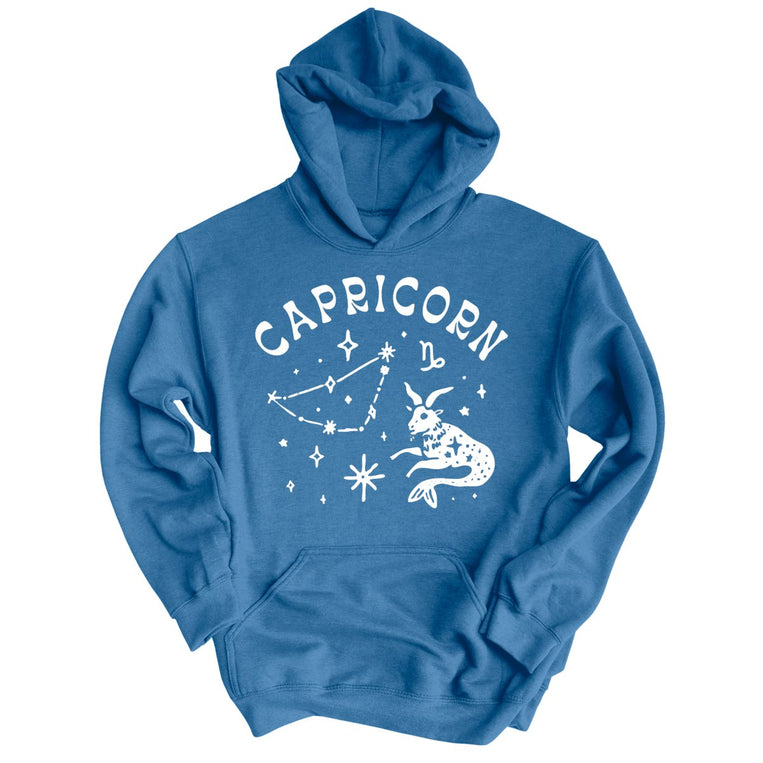 Capricorn Graphic Hoodie - Indigo Blue