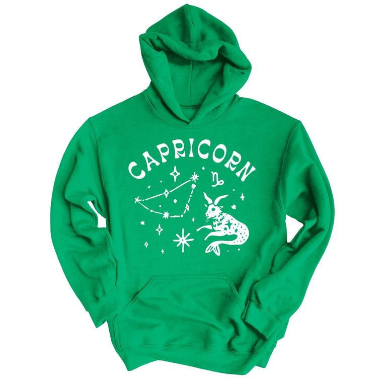 Capricorn Graphic Hoodie - Irish Green