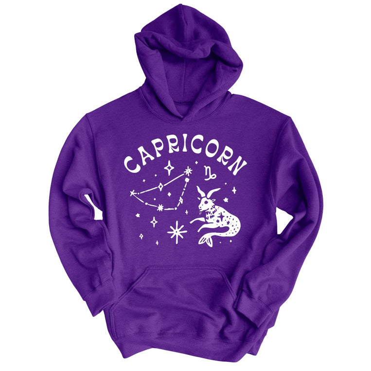 Capricorn Graphic Hoodie - Purple