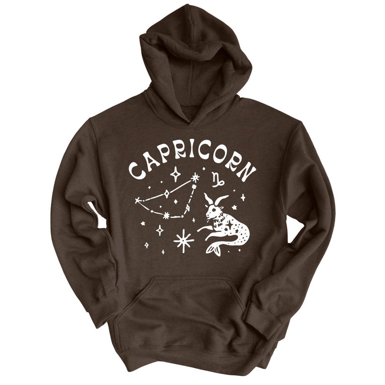 Capricorn Graphic Hoodie - Dark Chocolate