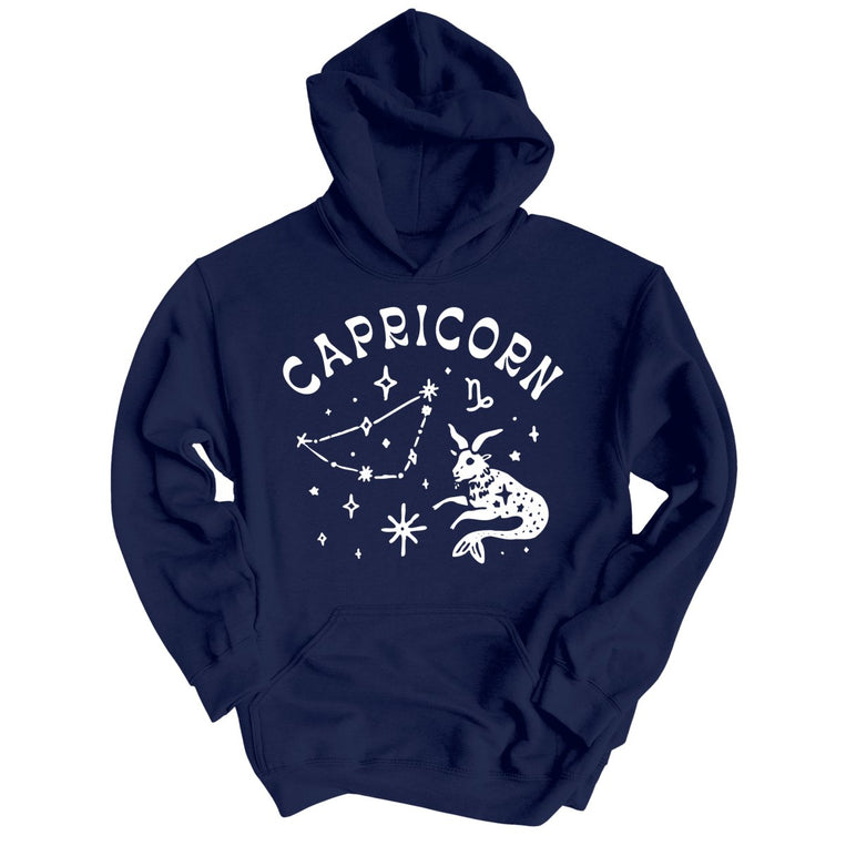 Capricorn Graphic Hoodie - Navy