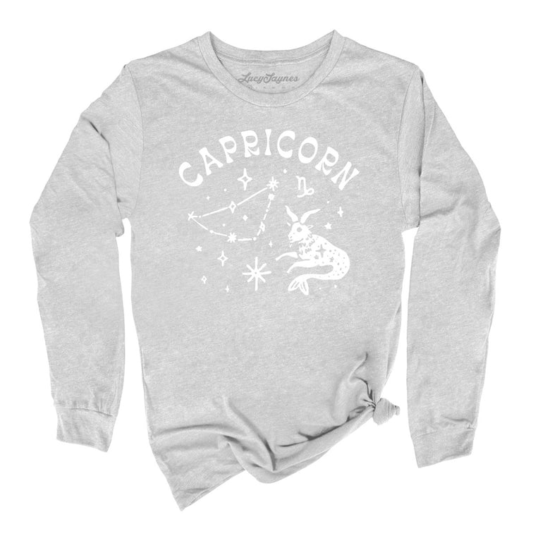 Capricorn Graphic Long Sleeve Tee - Athletic Heather