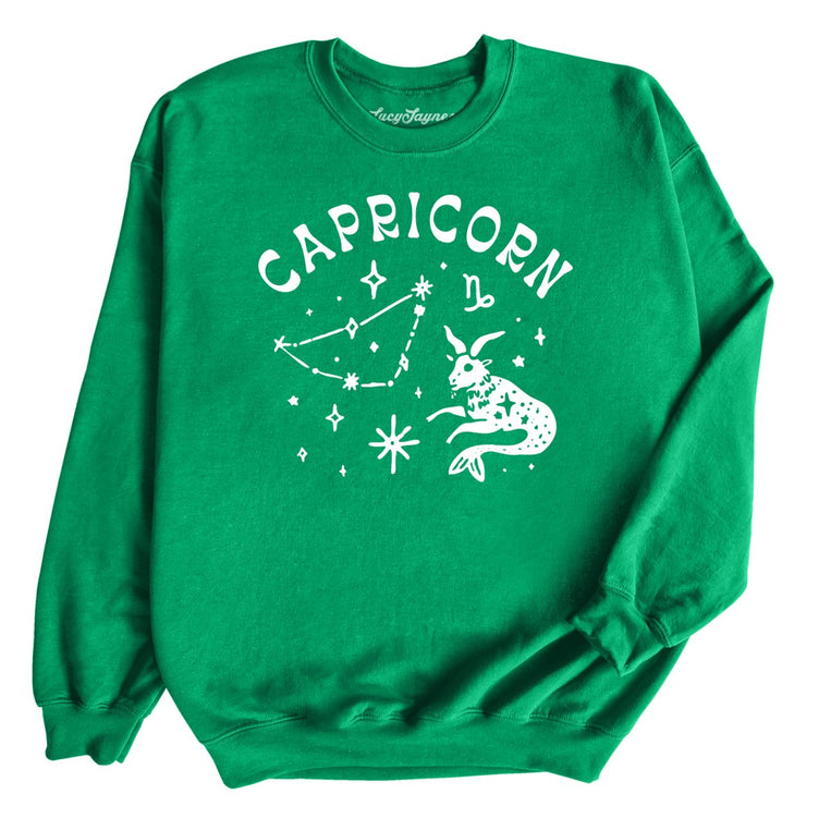 Capricorn Graphic Sweatshirt - Irish Green