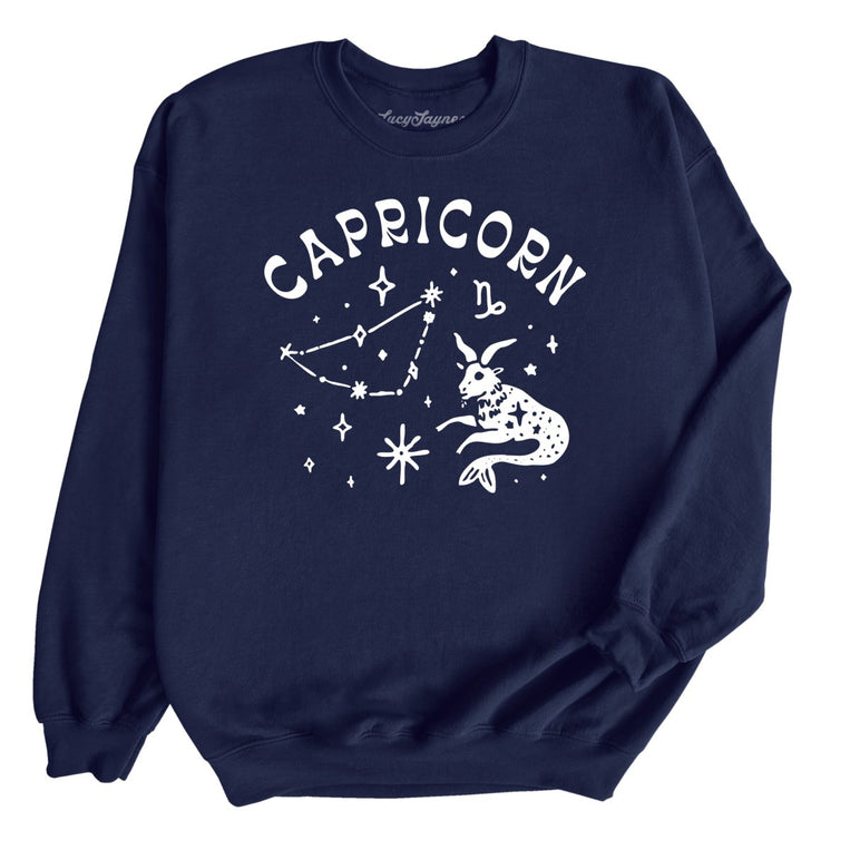 Capricorn Graphic Sweatshirt - Navy