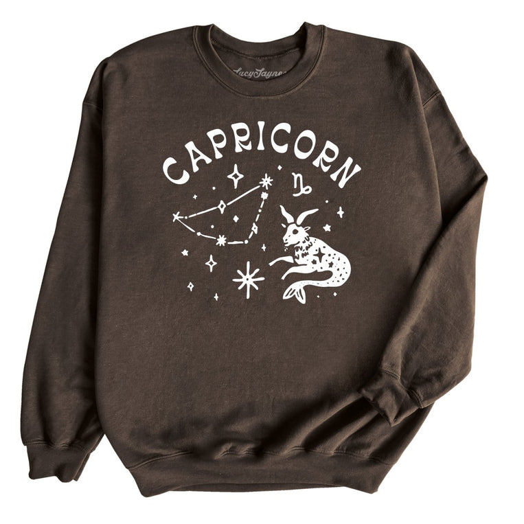Capricorn Graphic Sweatshirt - Dark Chocolate