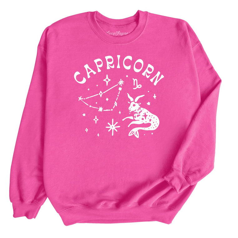 Capricorn Graphic Sweatshirt - Heliconia