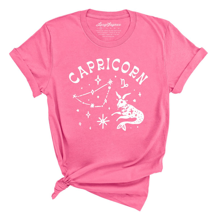 Capricorn Graphic Tee - Charity Pink