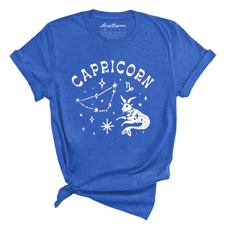 Capricorn Graphic Tee - Heather True Royal