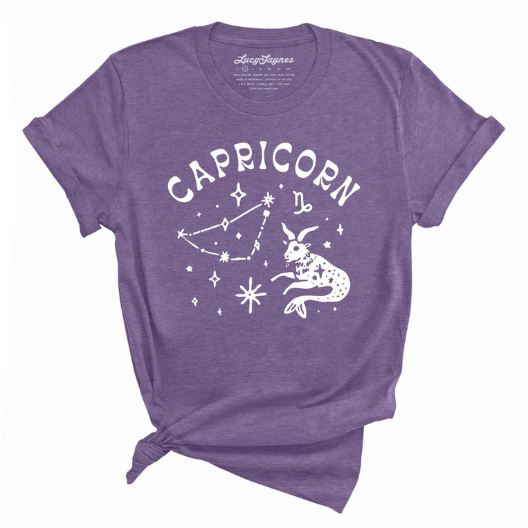 Capricorn Graphic Tee - Heather Purple