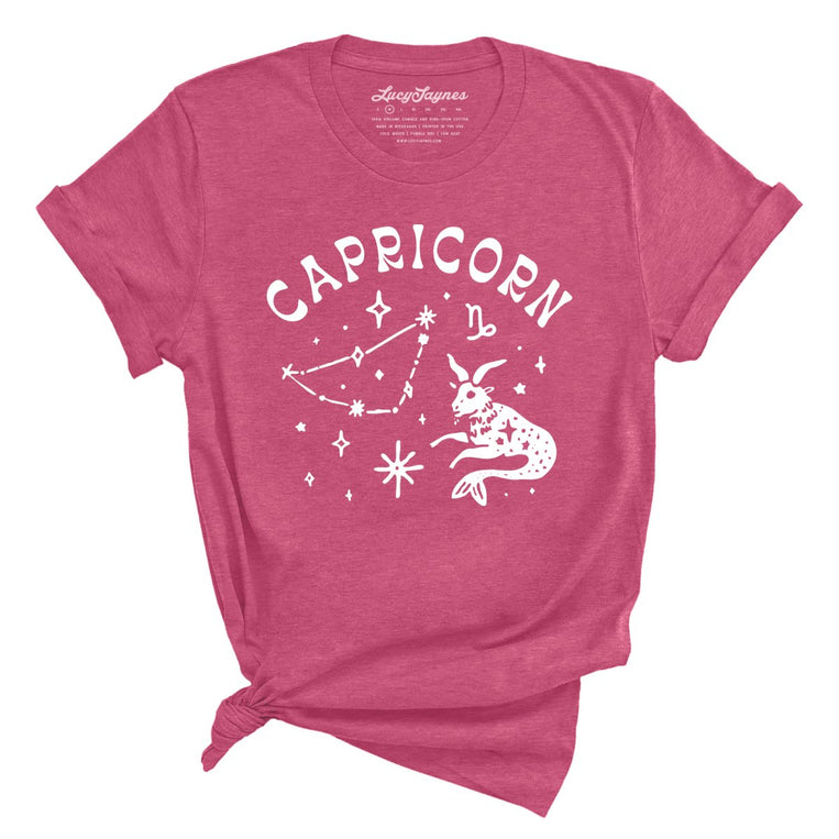 Capricorn Graphic Tee - Heather Raspberry