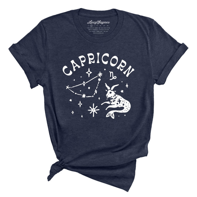 Capricorn Graphic Tee - Heather Midnight Navy