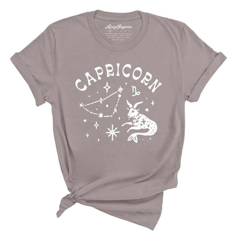 Capricorn Graphic Tee - Pebble