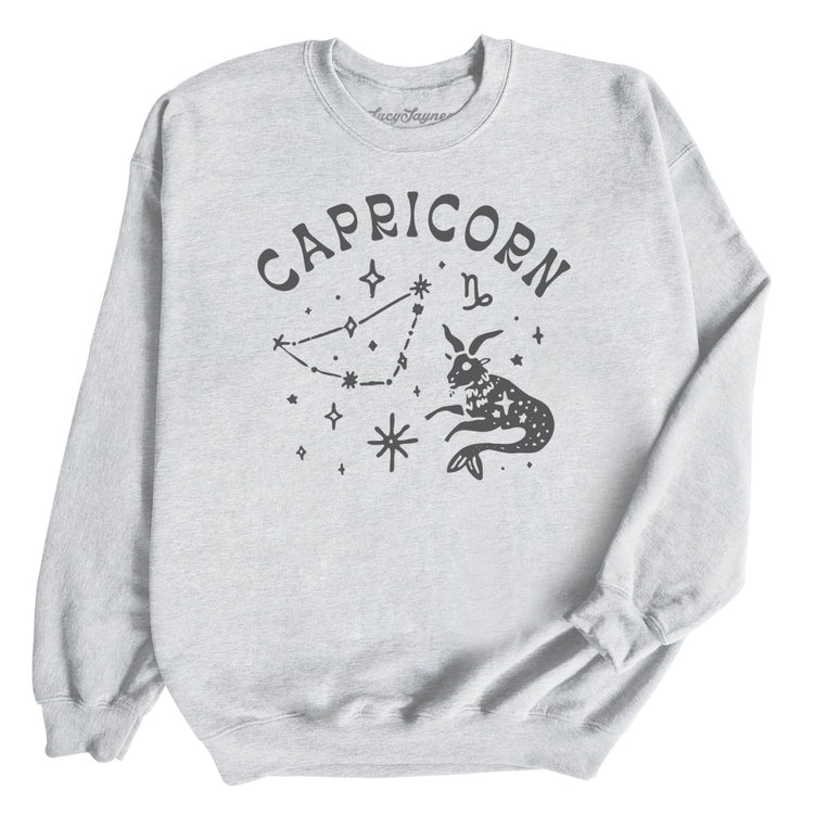 Capricorn Graphic Sweatshirt - Ash
