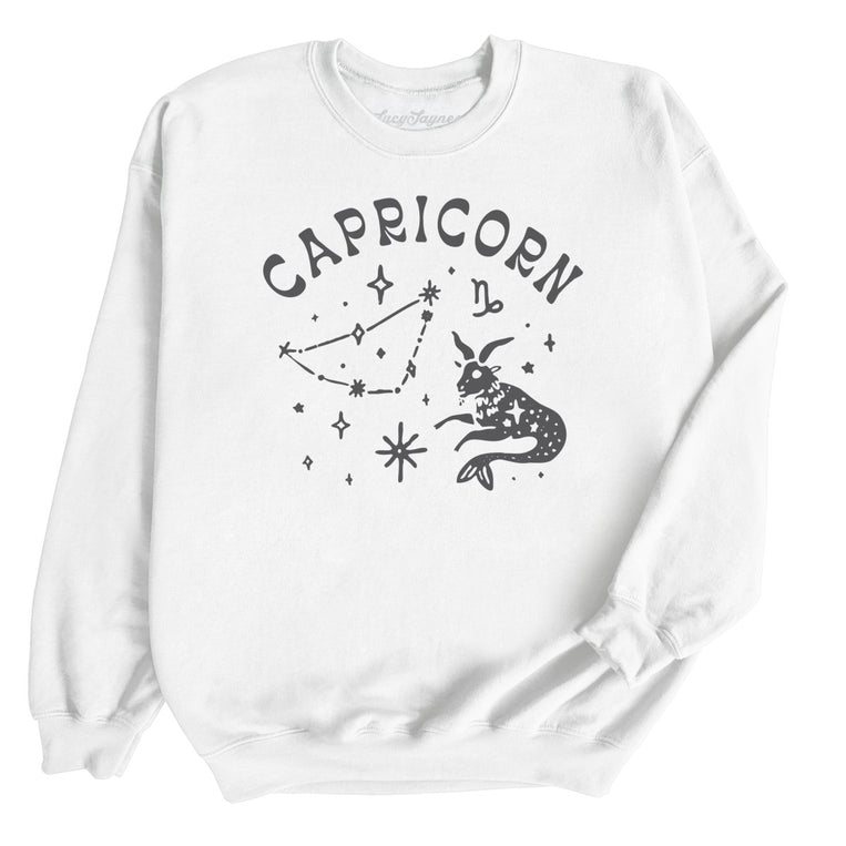 Capricorn Graphic Sweatshirt - White