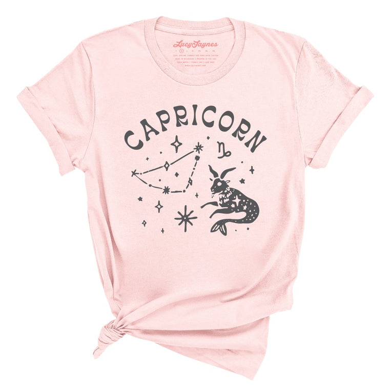 Capricorn Graphic Tee - Soft Pink