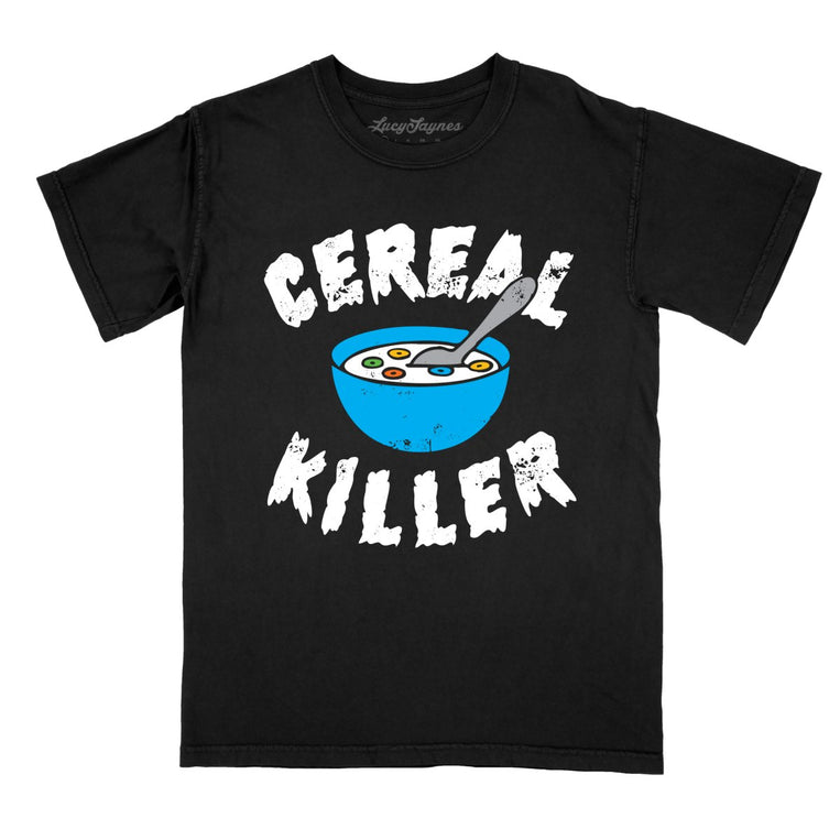 Cereal Killer Comfort Colors Graphic Tee - Black