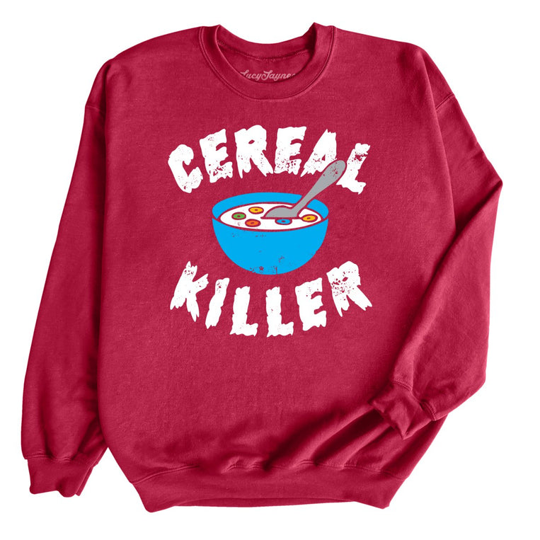 Cereal Killer Graphic Sweatshirt - Cardinal Red