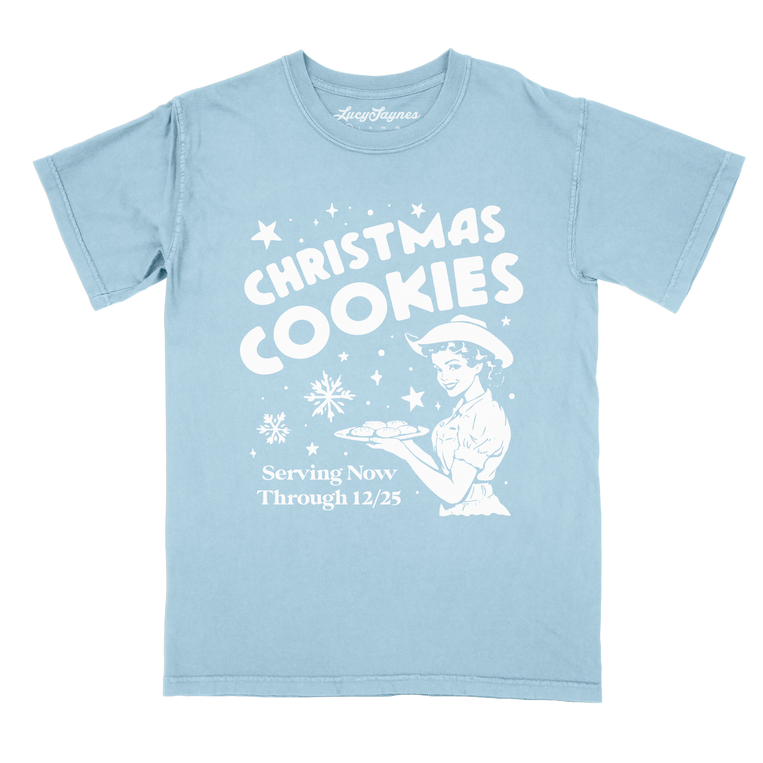 Christmas Cookies Comfort Colors Graphic Tee - Chambray