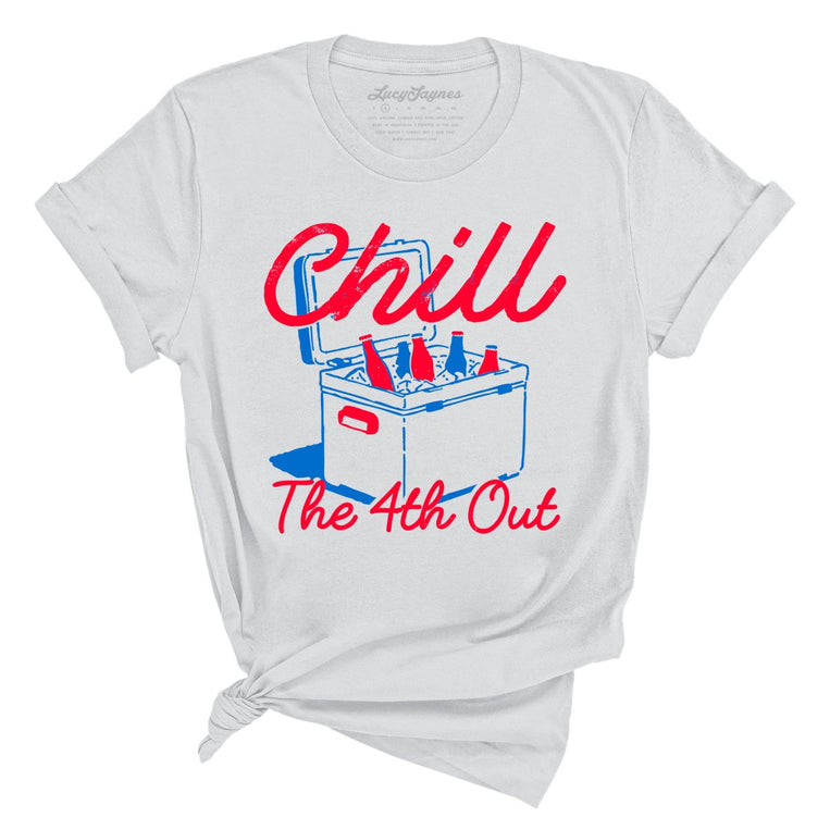 Chill The 4th Out Graphic Tee - Silver