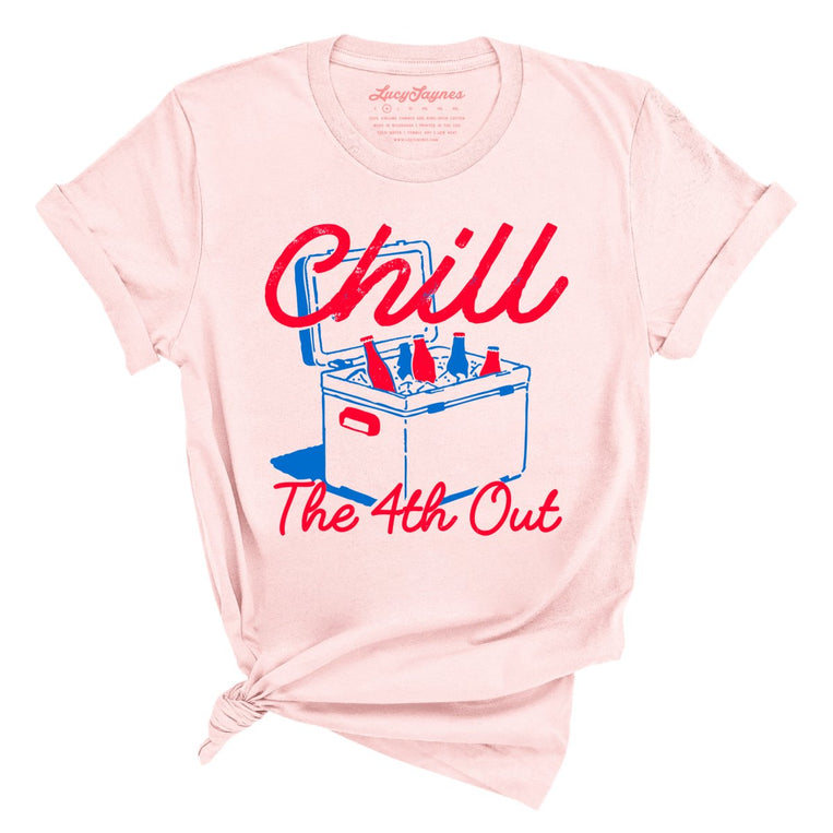 Chill The 4th Out Graphic Tee - Soft Pink