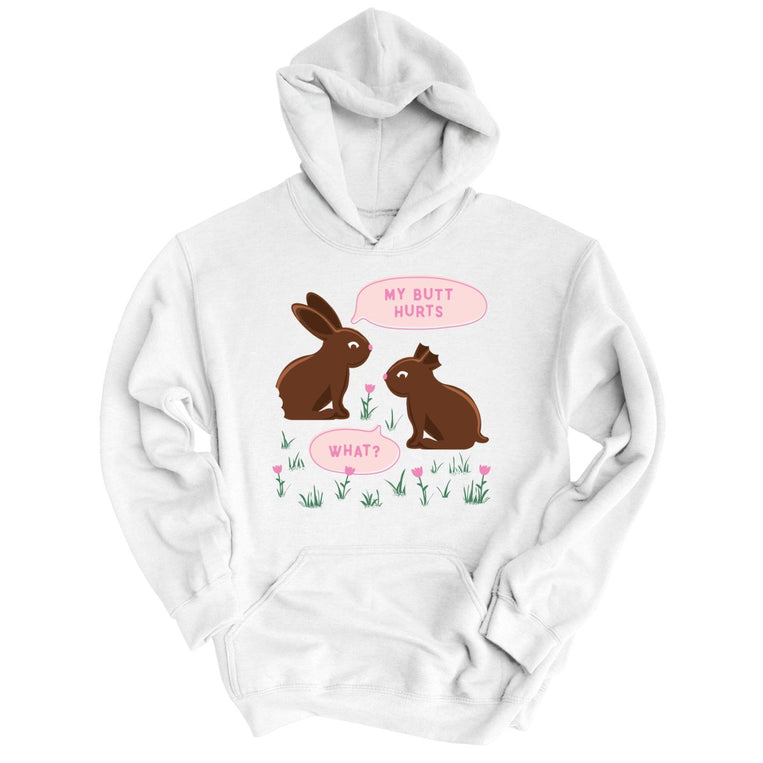 Chocolate Bunnies Graphic Hoodie - White