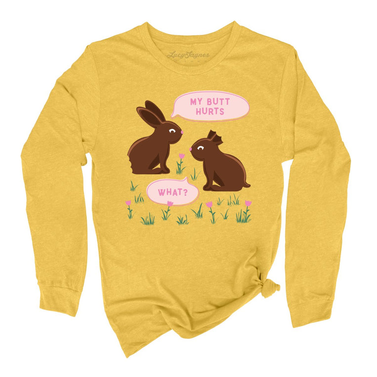 Chocolate Bunnies Graphic Long Sleeve Tee