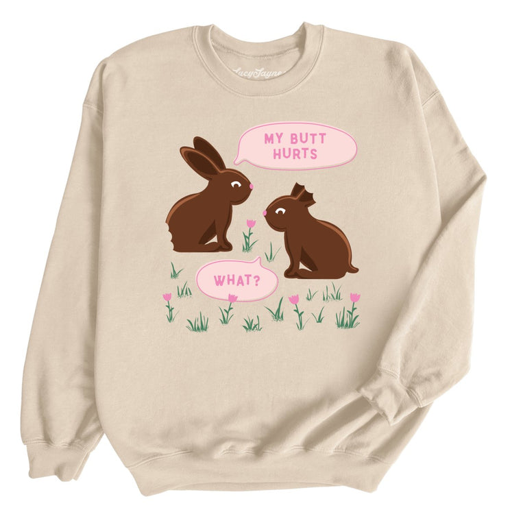 Chocolate Bunnies Graphic Sweatshirt - Sand