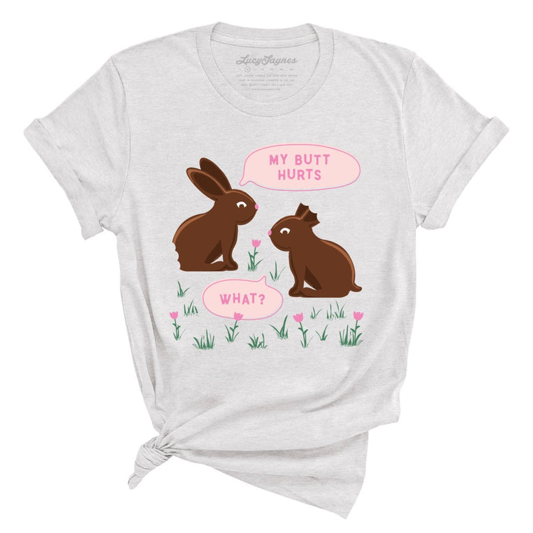 Chocolate Bunnies Graphic Tee - Ash